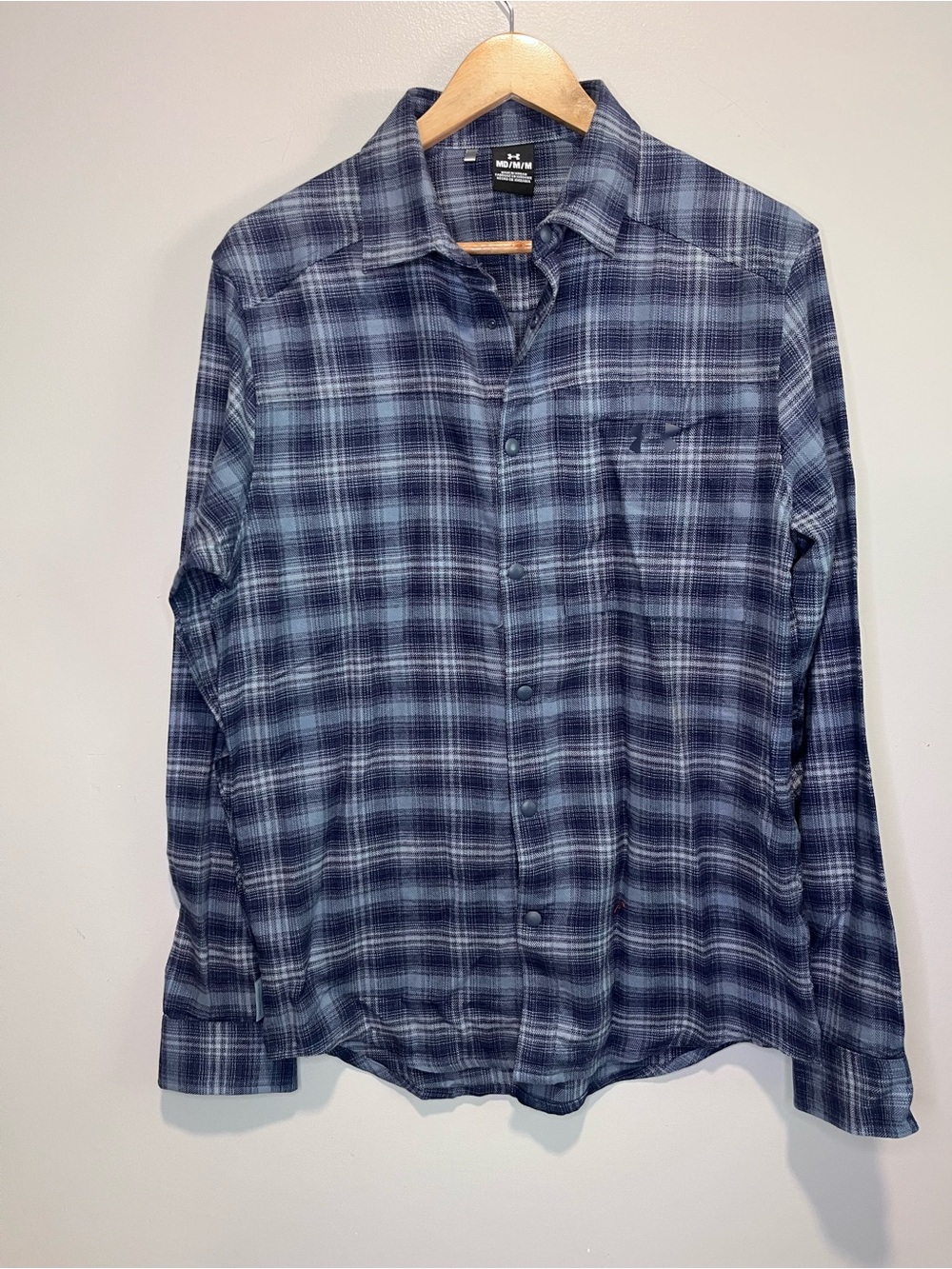 Under Armour Men's Navy & Light Blue Plaid Button-Down Shirt